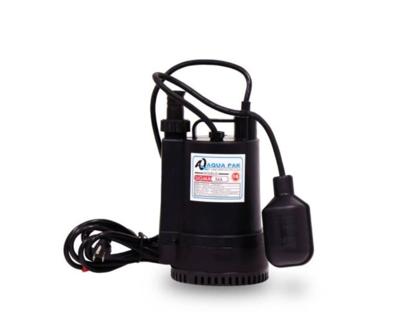 Aquapak / Bomba sumergible / 1/6 HP / 115 Vac / Polipropileno / Monofasica / D 1" / 6 Mts Max / 68 LPM Max / SIGMA54A / Sigma