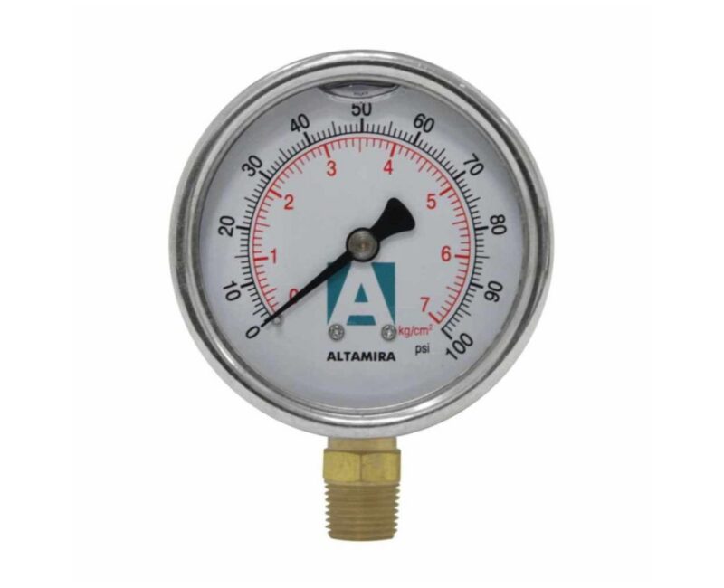 Altamira	Manometro/Glicerina/25" Diam./0-100 psi/Conex. 1/4"/MANO-100G